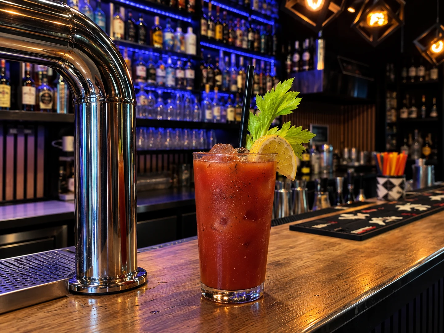 Bloody Mary, served at Jimmy Cocktail Lab on Via Petroni, Bologna