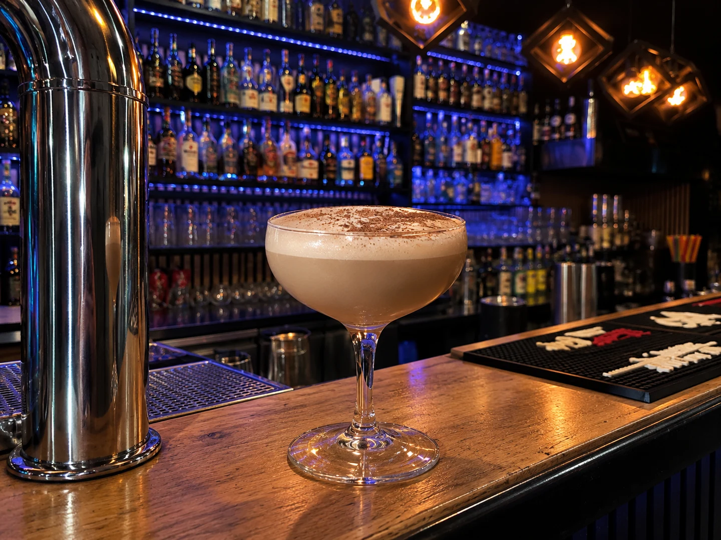 Brandy Alexander, served at Jimmy Cocktail Lab on Via Petroni, Bologna