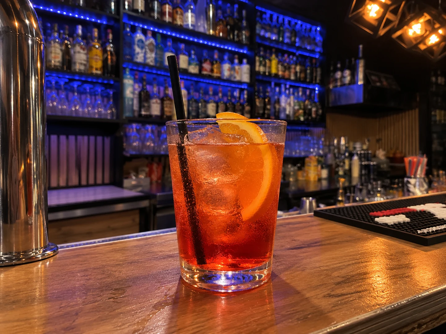 Campari Spritz, served at Jimmy Cocktail Lab on Via Petroni, Bologna