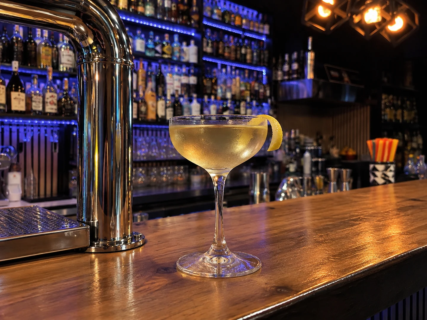 Chrysanthemum, served at Jimmy Cocktail Lab on Via Petroni, Bologna