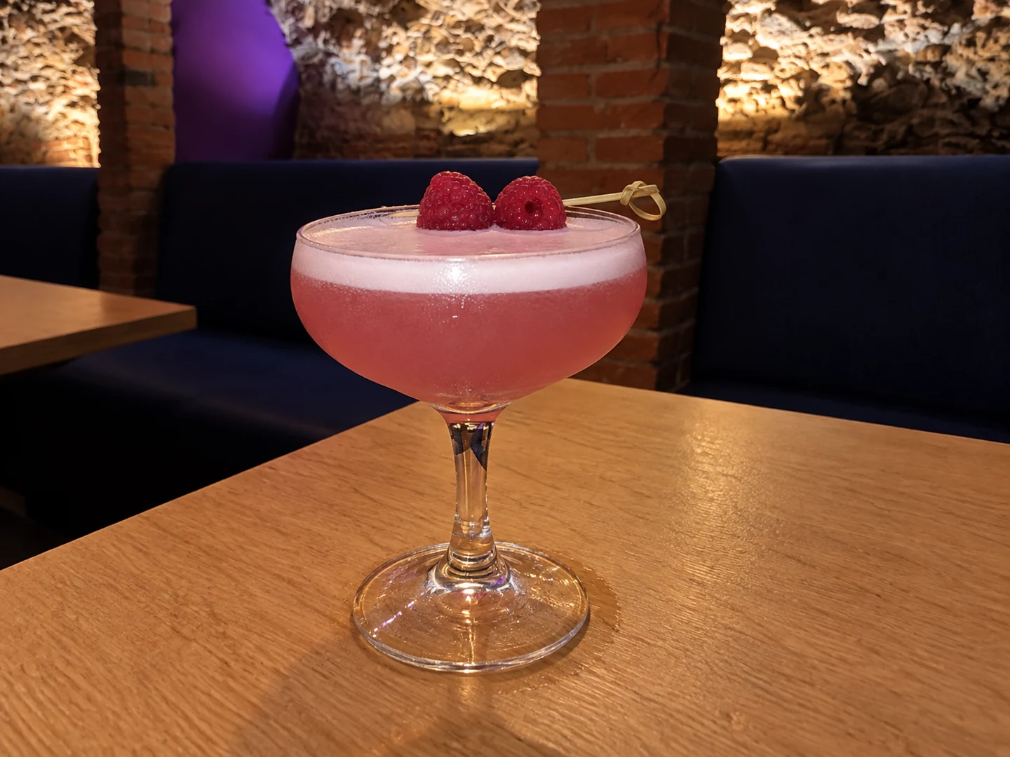 Clover Club, served at Jimmy Cocktail Lab on Via Petroni, Bologna