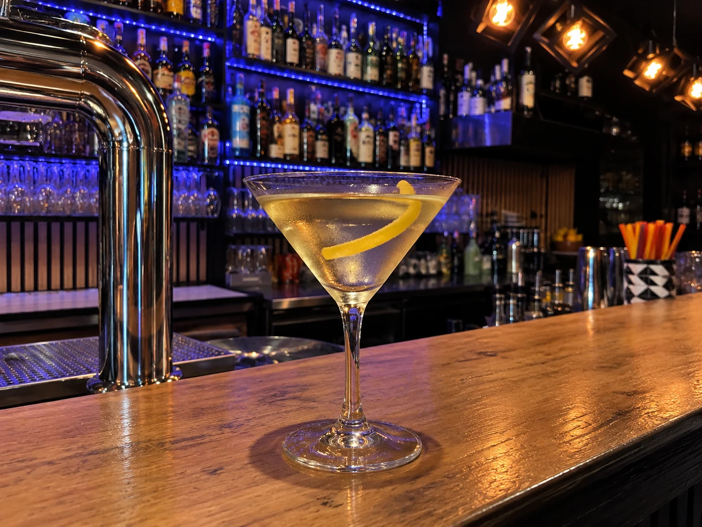 Golden Dry Martini, served at Jimmy Cocktail Lab on Via Petroni, Bologna