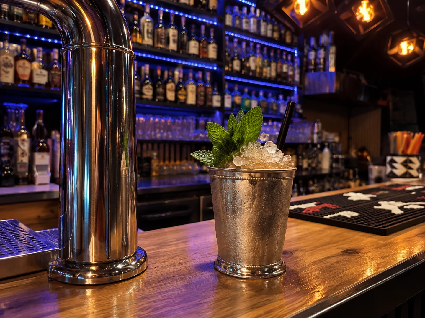 Mint Julep, served at Jimmy Cocktail Lab on Via Petroni, Bologna