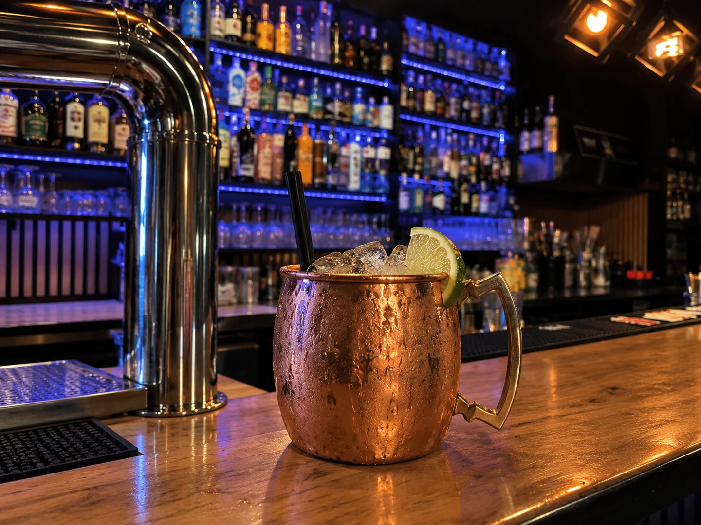 Moscow Mule, served at Jimmy Cocktail Lab on Via Petroni, Bologna