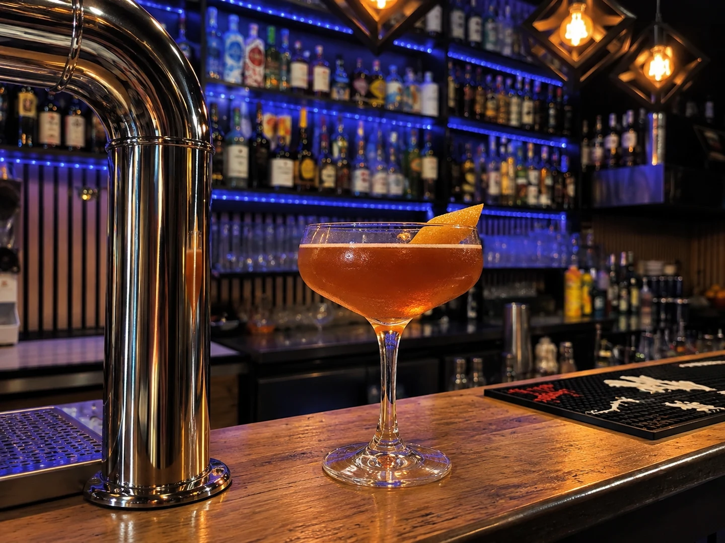 Paper Plane, served at Jimmy Cocktail Lab on Via Petroni, Bologna