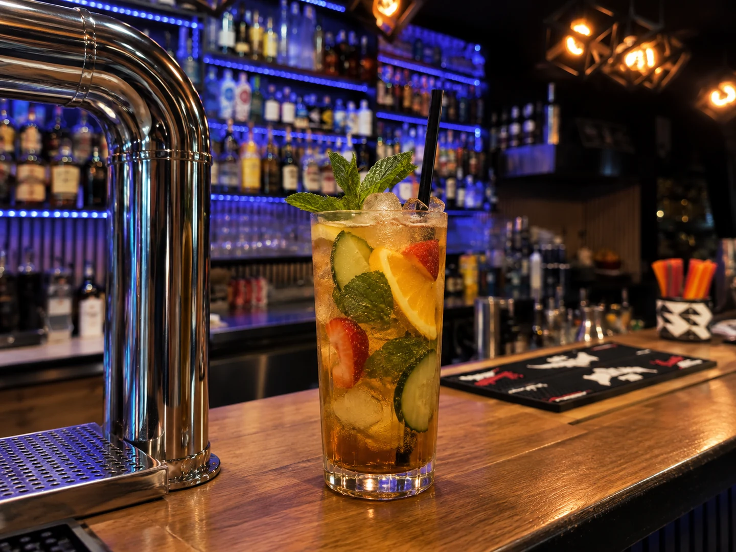 Pimm's Cup, served at Jimmy Cocktail Lab on Via Petroni, Bologna