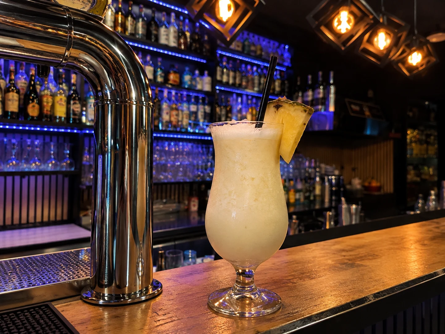 Piña Colada, served at Jimmy Cocktail Lab on Via Petroni, Bologna