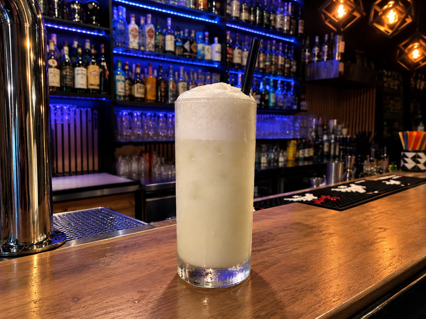 Ramos Gin Fizz, served at Jimmy Cocktail Lab on Via Petroni, Bologna