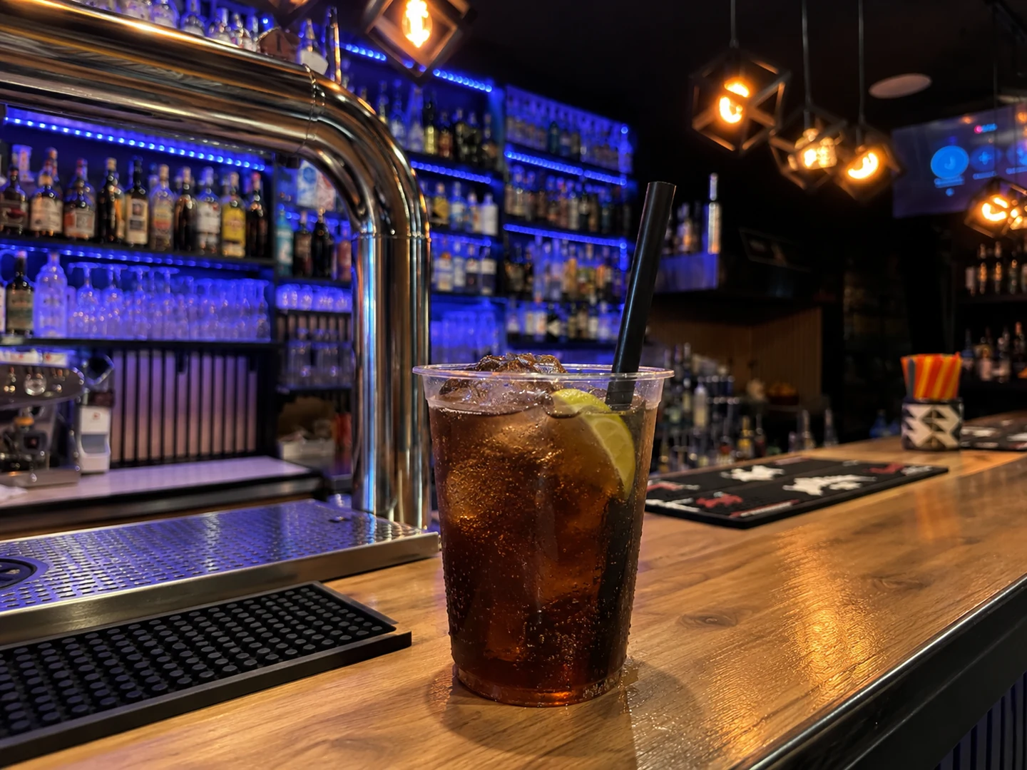 Rum & Cola, served at Jimmy Cocktail Lab on Via Petroni, Bologna
