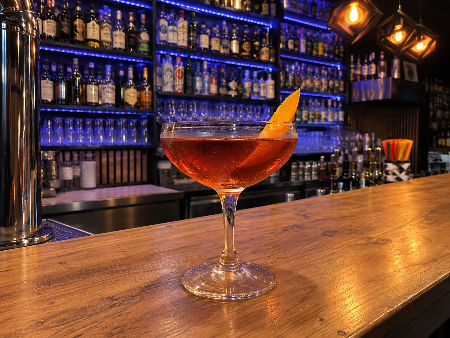 Satan's Whiskers, served at Jimmy Cocktail Lab on Via Petroni, Bologna