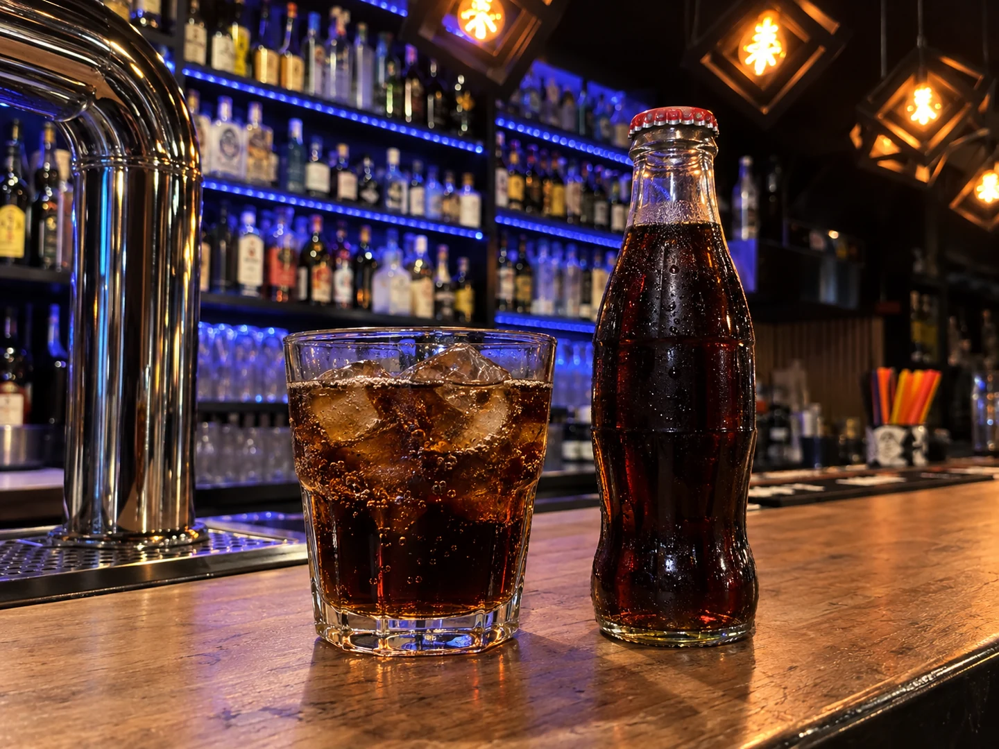 Cola, alcohol-free drink served at Jimmy Cocktail Lab on Via Petroni, Bologna