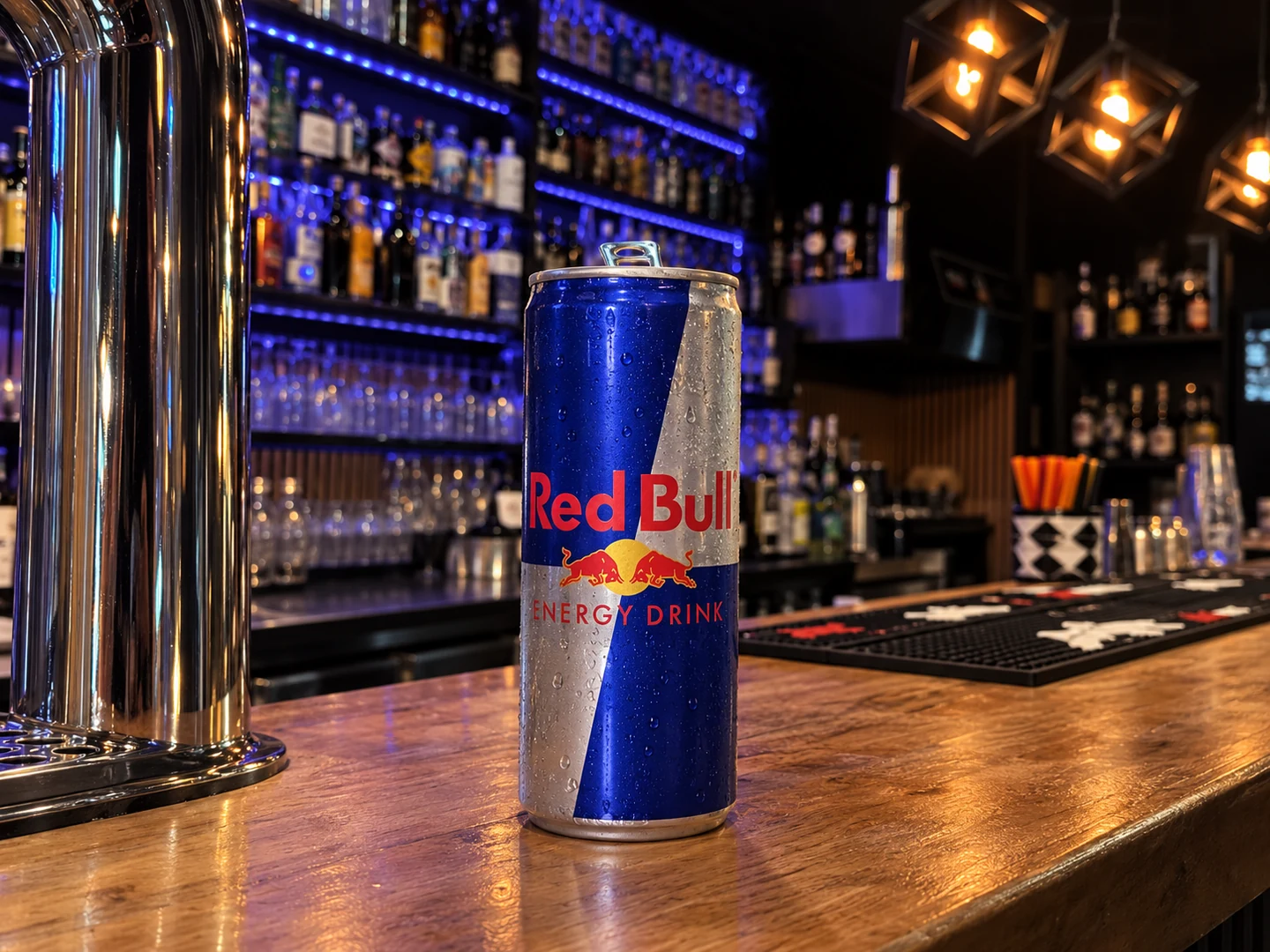 Red Bull, alcohol-free drink served at Jimmy Cocktail Lab on Via Petroni, Bologna