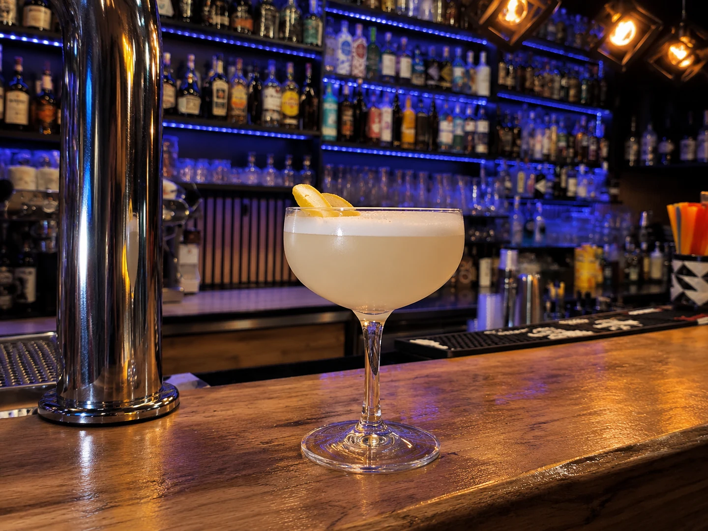 Soju Sour, served at Jimmy Cocktail Lab on Via Petroni, Bologna