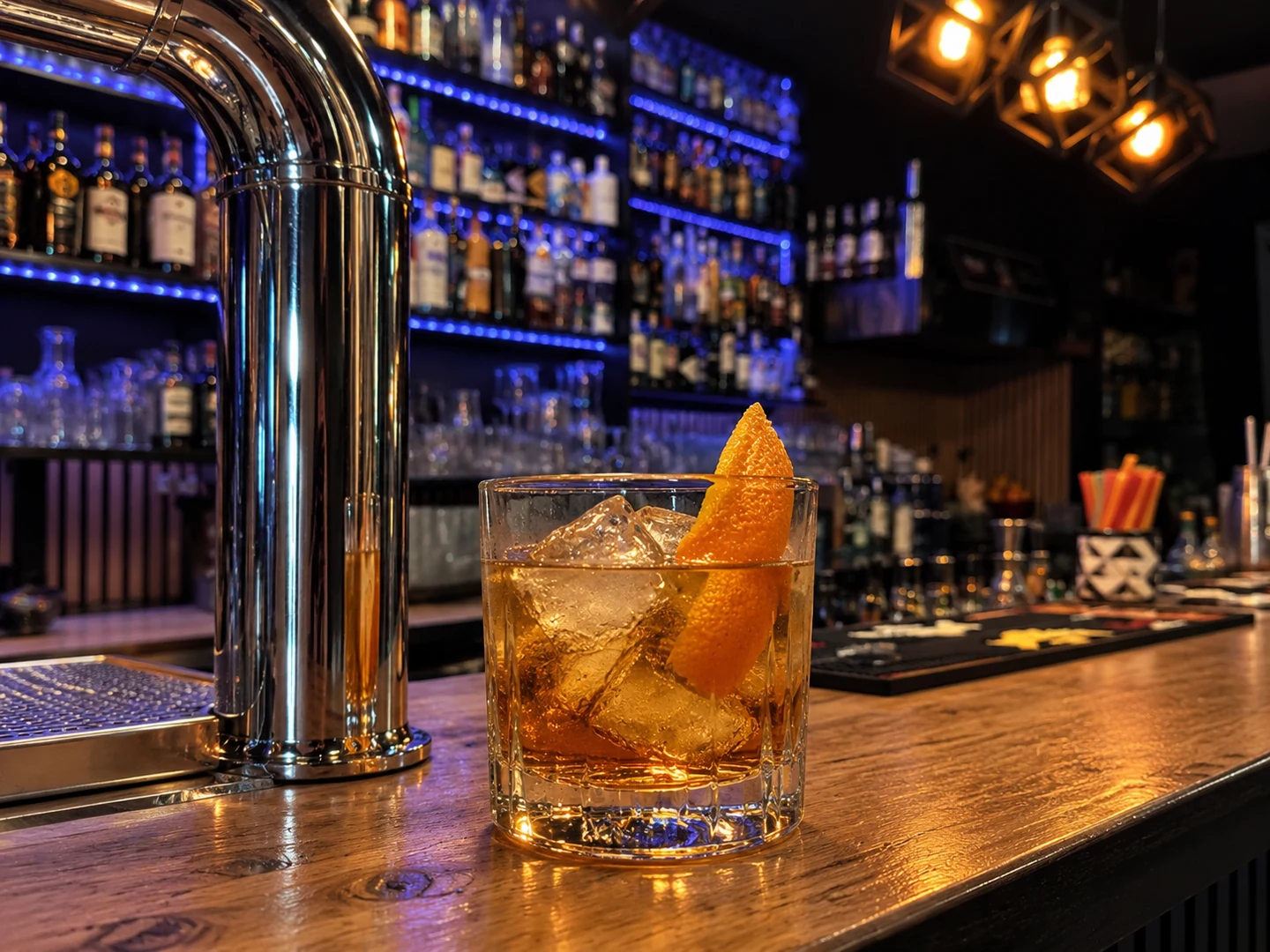 Southern Comfort on the Rocks, served at Jimmy Cocktail Lab on Via Petroni, Bologna