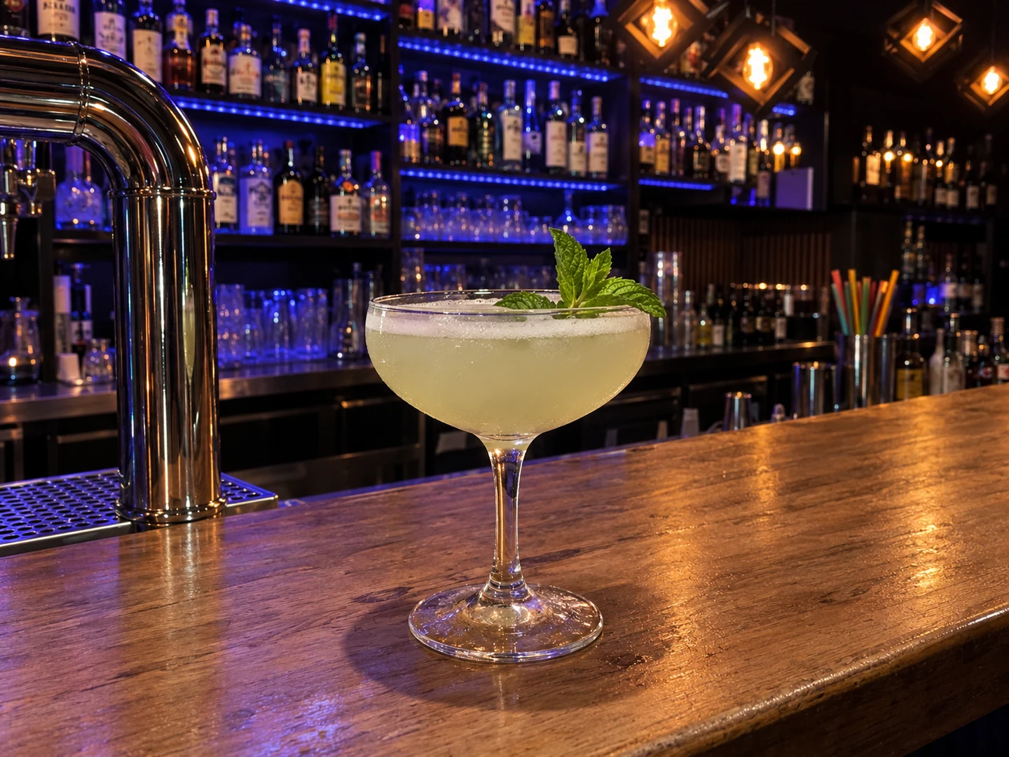 Southside, served at Jimmy Cocktail Lab on Via Petroni, Bologna