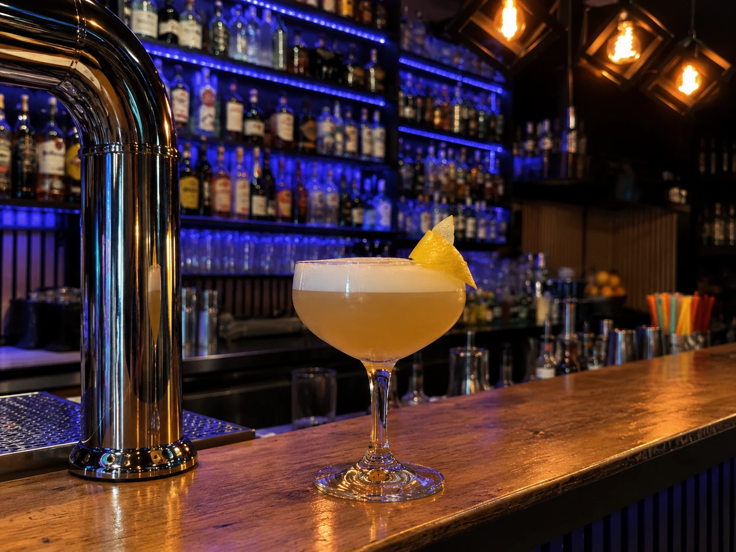 Whiskey Sour, served at Jimmy Cocktail Lab on Via Petroni, Bologna
