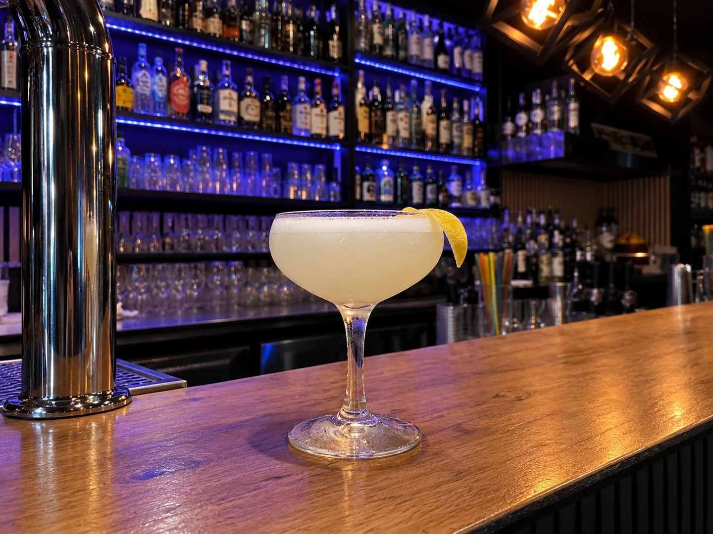 White Lady, served at Jimmy Cocktail Lab on Via Petroni, Bologna