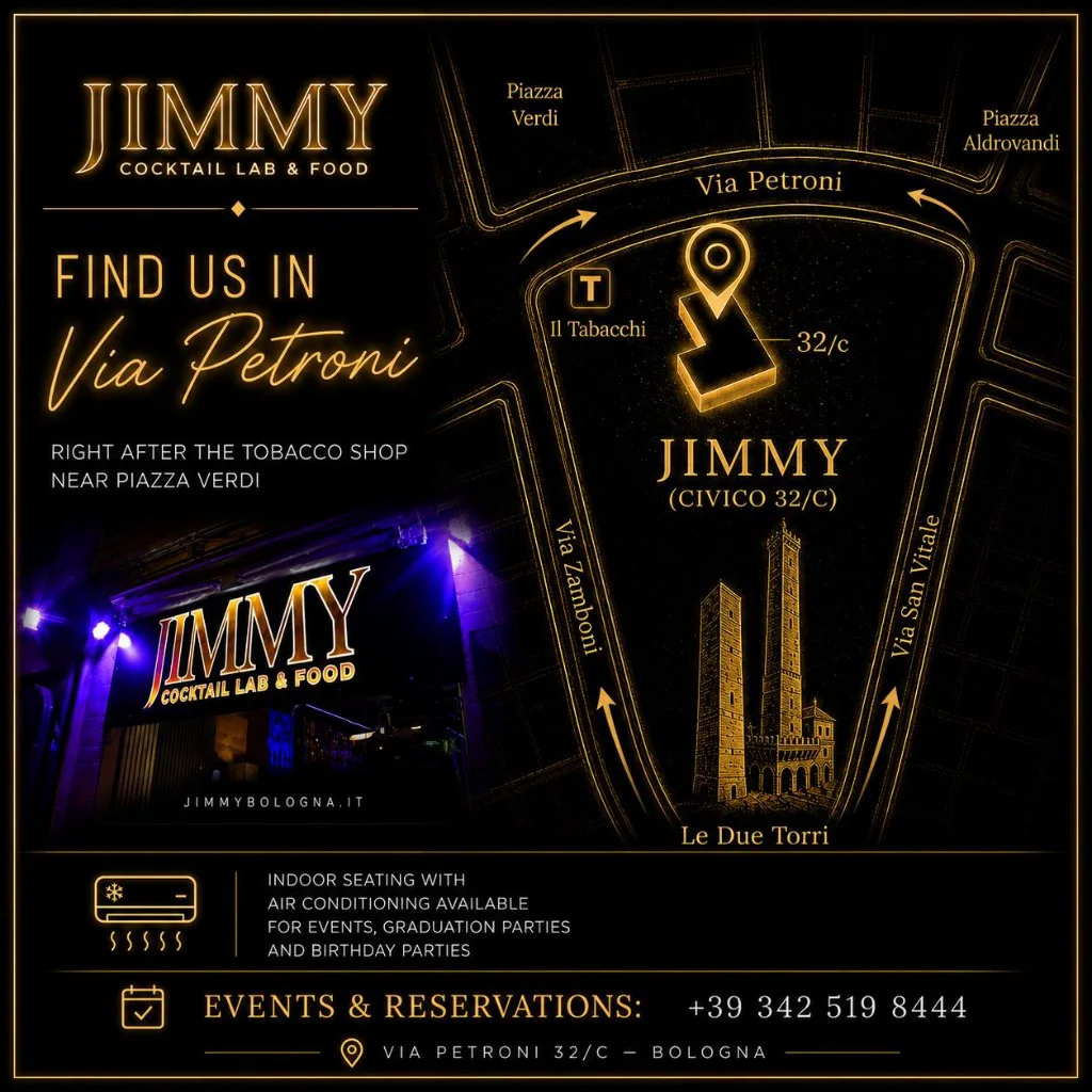 Mappa illustrata per raggiungere Jimmy in via Petroni 32/c a Bologna